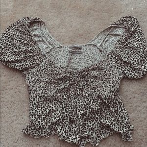 Cheetah print urban outfitters top